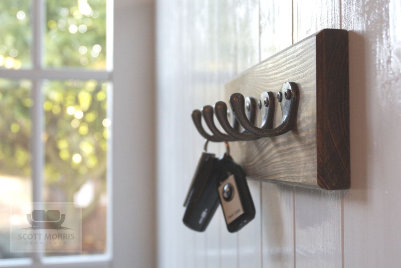 Scott Morris Furniture Key Hangers with hand forged style hooks